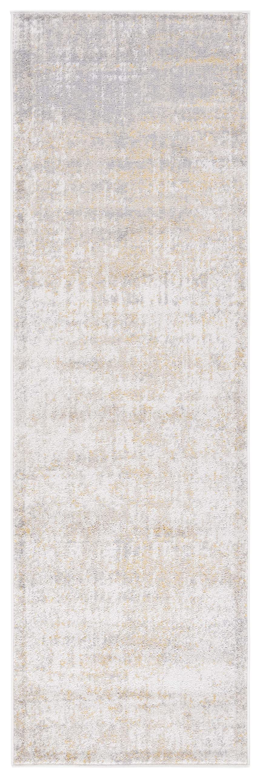 Safavieh Adirondack Collection Runner Rug - 2'6'' X 20', Creme & Gold, Modern Abstract Design, Non-Shedding & Easy Care, Ideal F